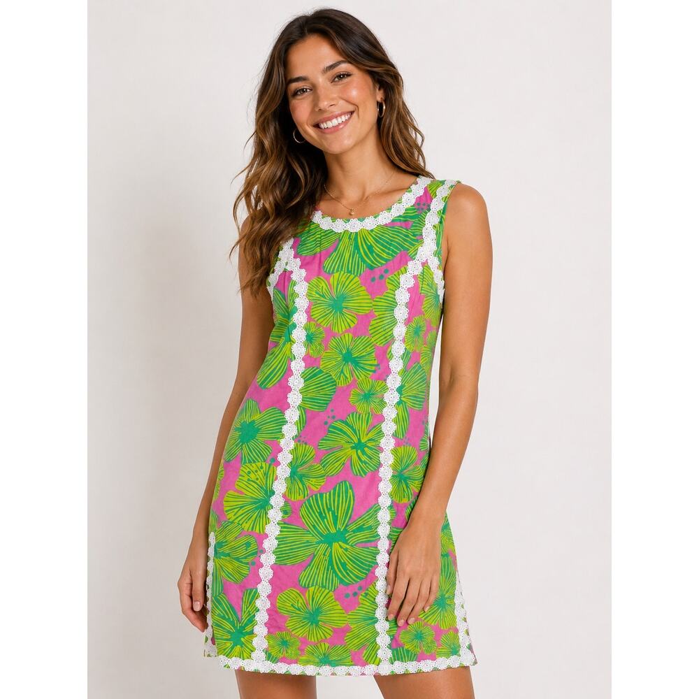 Vintage Lilly Pulitzer Filene Dress in Hibiscus Pink Petal Pushers